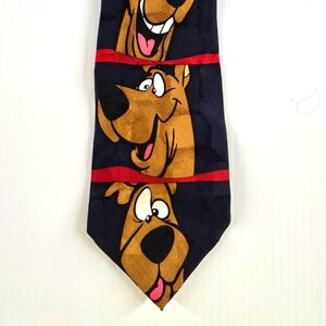Vintage 1997 100% Silk Fun Scooby Doo Neck Tie Cravate Cartoon Network